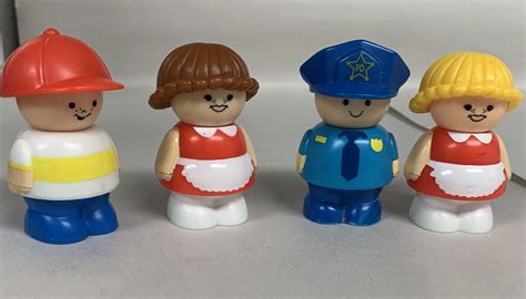 4 Vintage Shelcore Chunky People Policeman Girls And Construction