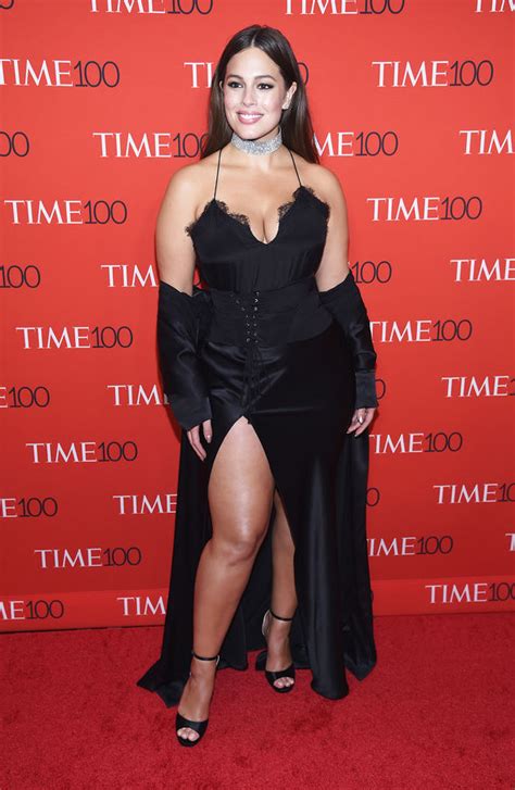 Ashley Graham Flashes KNICKERS In Boob Baring Thigh Slit Dress Celebrity News Showbiz TV
