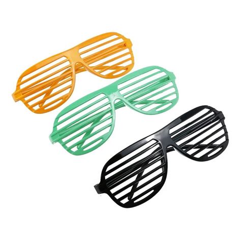 12x fashion plastic shutter shades glasses eyewear halloween party cosplay props 192750377720