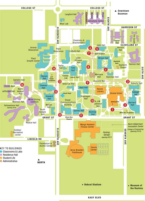 Montana State University Campus Map Zip Code Map