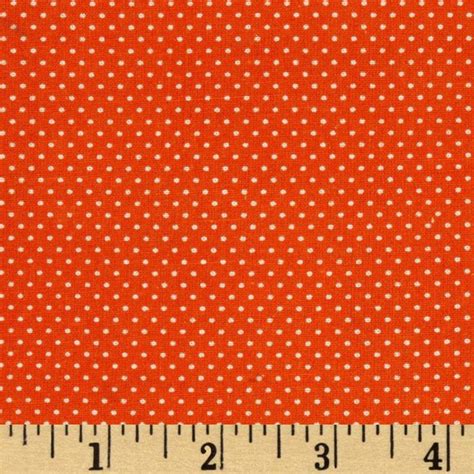 Mini Dots Orange Discount Designer Fabric