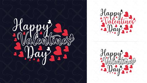 Happy Valentines Day Typography 691915 Vector Art At Vecteezy