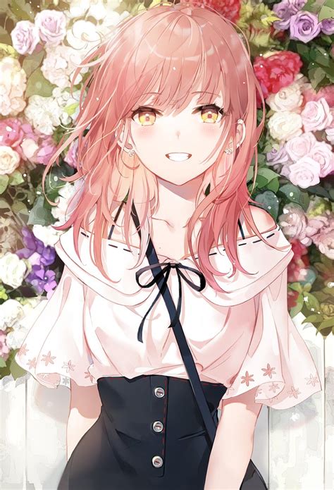 Aesthetic Anime Girl Flowers