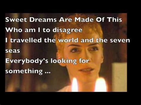 Eurythmics, annie lennox, dave stewart — sweet dreams (are made of this) 03:38. Eurythmics - Sweet Dreams(Are Made Of This) - YouTube