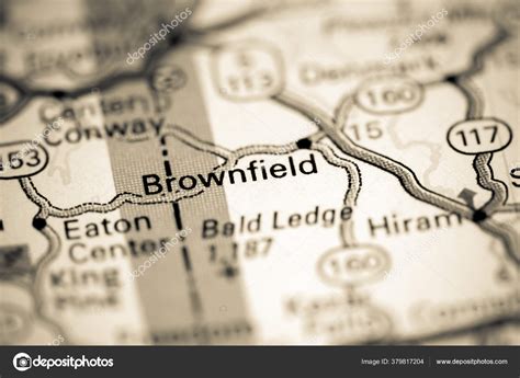 Brownfield Maine Usa Map — Stock Photo © Aliceinwonderland2020 379817204