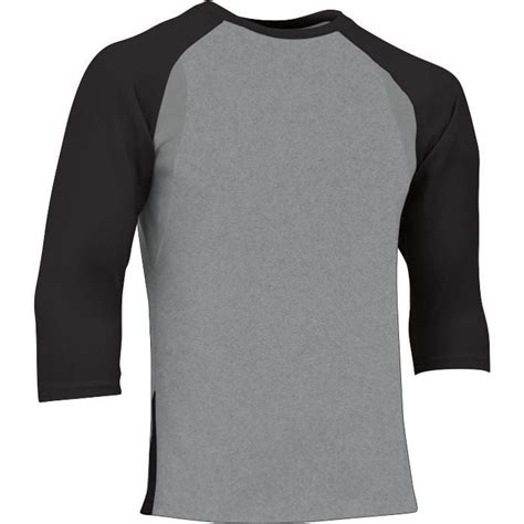 Champro Extra Innings 34 Sleeve Baseball Shirt S Grey Black Sleeve