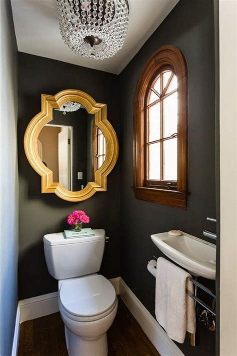 35 Crazy And Handsome Tiny Powder Room With Color And Tile Tiny