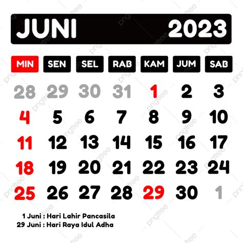 Masuki Bulan Juni 2023 Catat Tanggal Merah Atau Hari Libur Ada 4