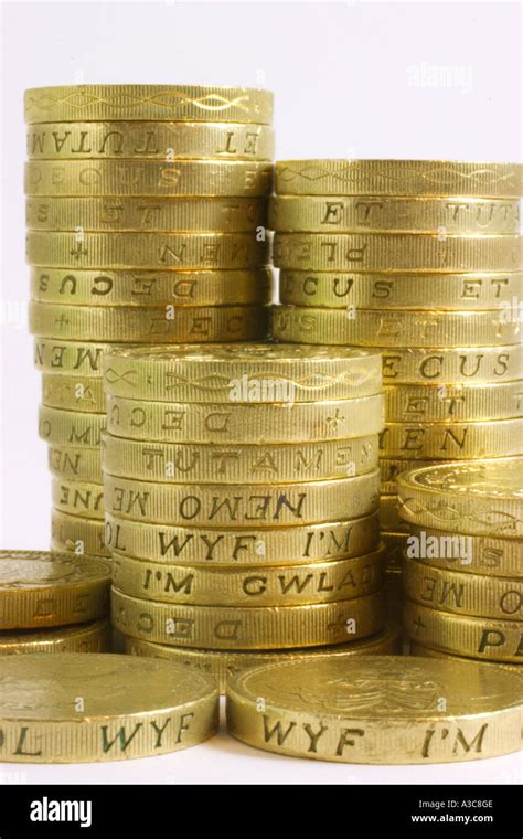 Stacks Of British Pound Coins Stock Photo Alamy
