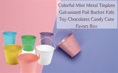 Nayab Colorful Mini Metal Tinplate Galvanized Pail Bucket Kids Toy