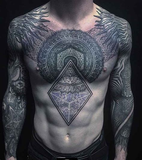 Complex Ornament Tattoo On Chest Best Tattoo Ideas Gallery