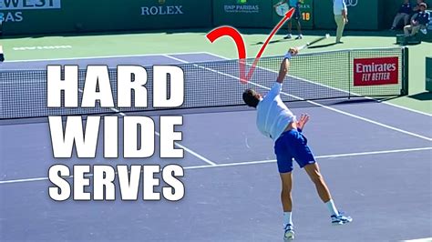 How To Hit Hard Wide Tennis Serves Tennis Serve Tips Youtube