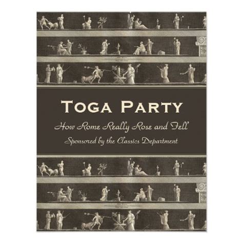 Personalized Toga Party Invitations