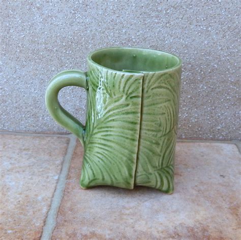Tripod Coffee Mug Tea Cup Stoneware Pottery Cer Folksy
