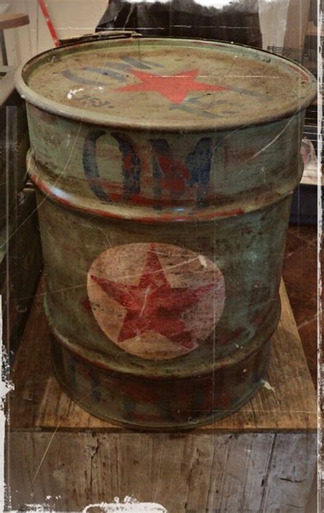 Vintage Motor Oil Barrel Muebles De Barril Decoración De Unas Barriles