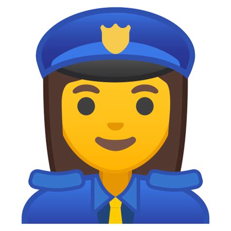 Wanita Polisi Petugas Ikon Di Noto Emoji People Profession