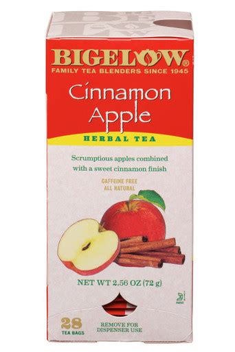 bigelow cinnamon apple tea bags necco coffee