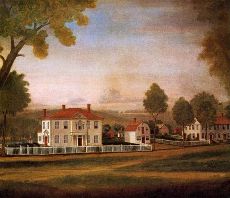 Houses Fronting New Milford Green 1796 Painting Ralf Earl Oil Paintings