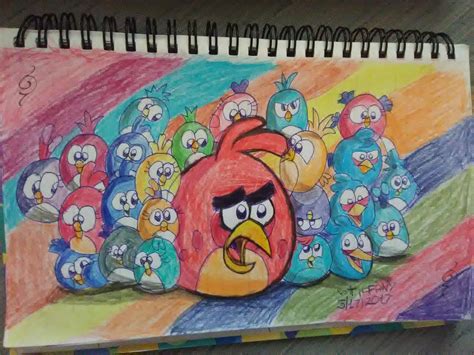 Red And A Bunch Of Hatchlings By Angrybirdstiff On Deviantart