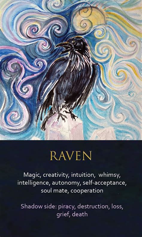 Spirit Animal Awareness Oracle Cards Raven Animal Totems And Spirit