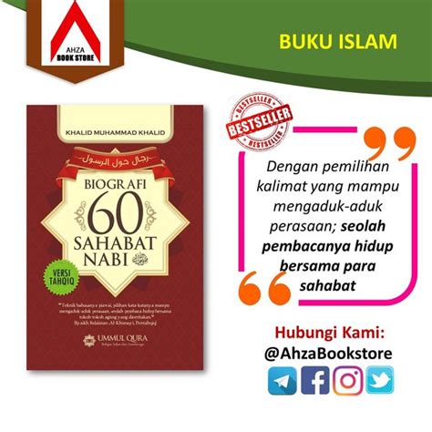 Jual Buku Islam Biografi 60 Sahabat Nabi SAW Di Lapak Ahza Bookstore