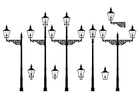 Street Lamp Vector Hd Png Images Vintage Street Lamp Silhouettes