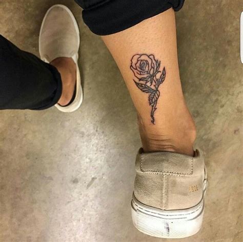 Rose Tattoo On Back Lower Leg Tattoos Pinterest My