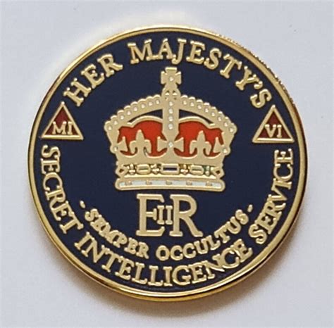 british mi6 pin her majesty s secret intelligence service etsy