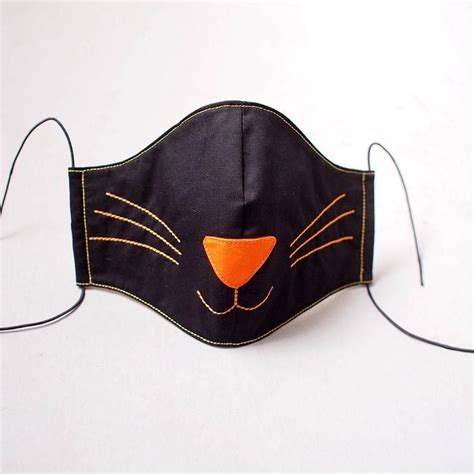 Black Cat Mask Mouth Mask Face Mask Nose Mask Kitty Kitten Etsy