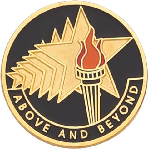 Above And Beyond Enameled Round Pin Trophy Depot