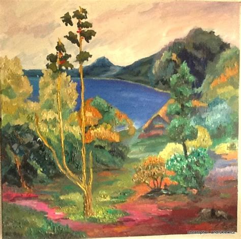 Saatchi Art Tropical Landscape Paul Gauguin Copy Type