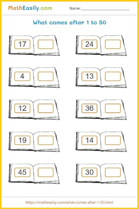 What Comes After Numbers Worksheets