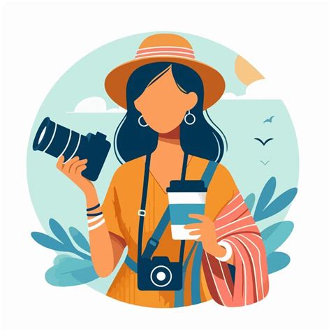 Premium Vector Vector Girl Photographer