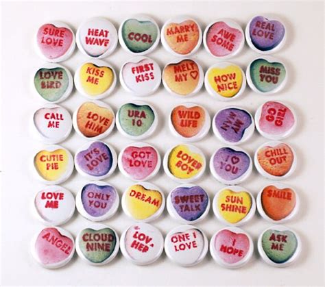 Items Similar To Conversation Heart Magnet Set Of 36 On Etsy