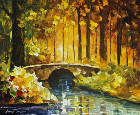 Morning Bridge Palette Knife Oil Painting On Canvas By Leonid Afremov