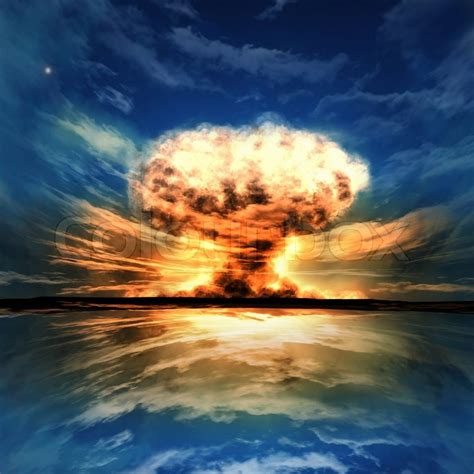 Nuclear Explosion In An Outdoor Setting Symbol Of Environmental