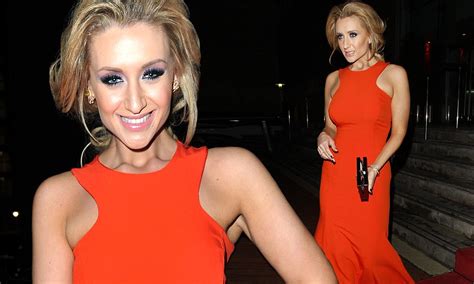 Catherine Tyldesley Steals The Show In Clinging Orange Gown At Mirror