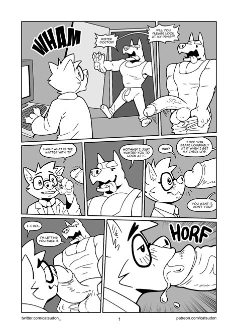 Rule 34 Anthro Blush Bodily Fluids Bulge Canid Canine Catsudon Comic