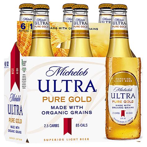 Michelob Ultra Pure Gold 6pkb 12 Oz Light Lager Bevmo