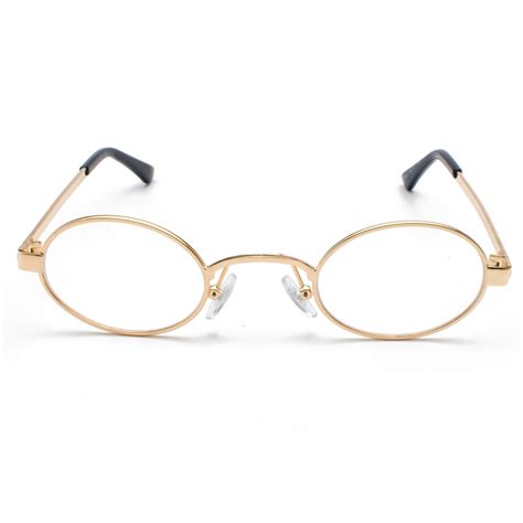 Kachawoo Vintage Eyeglasses Men Tiny Oval Metal Retro Glasses Frame Wo Cinily