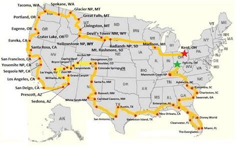 Some Good Stops For A Cross Country Road Trip Road Trip Map Us Road