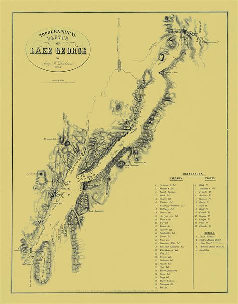 Discovering Lake George Island Map Map Of The Usa