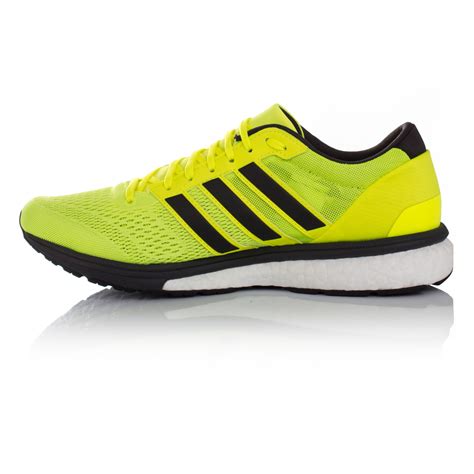 Adidas Adizero Boston 6 Mens Yellow Running Sports Shoes Trainers