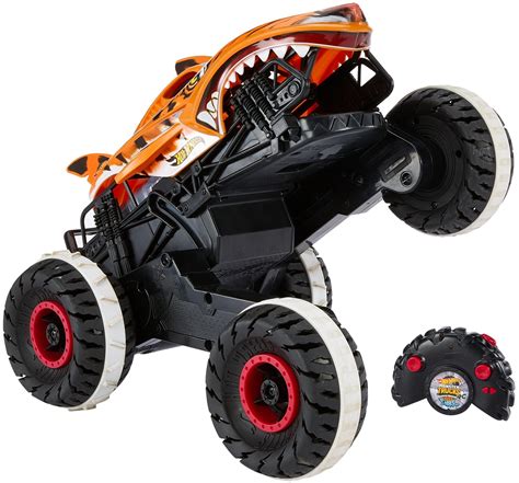 Buy Hot Wheels Rc Monster Trucks Unstoppable Tiger Shark In Scale Remote Control Toy Truck