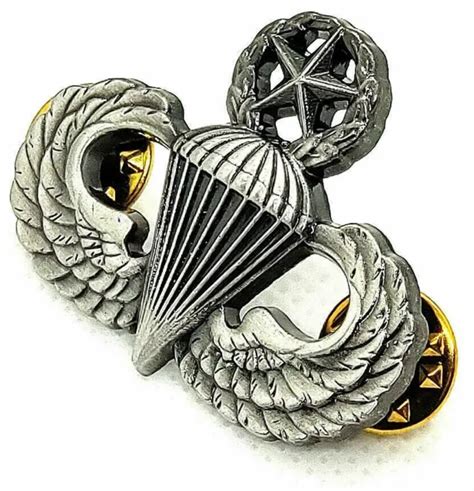 Us Army Airborne Master Parachutist Paratrooper Jump Wings Pin Oxidized