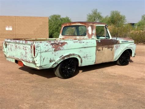 1961 Ford F100 Unibody Shortbed Truck Patina Original Lowered Hot Rod