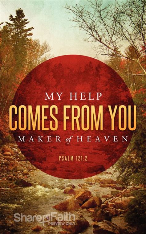 My Help Comes From You Religious Bulletin Harvest Fall Church