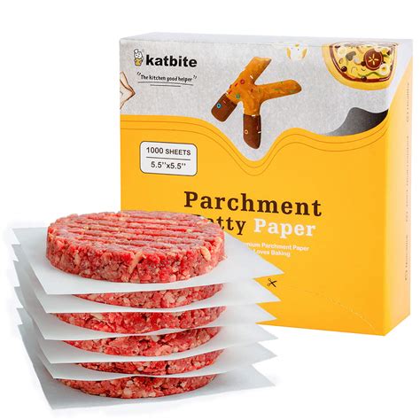 Buy Katbite Hamburger Patty Paper Pcs X Non Stick Parchment Paper Squares Sheets