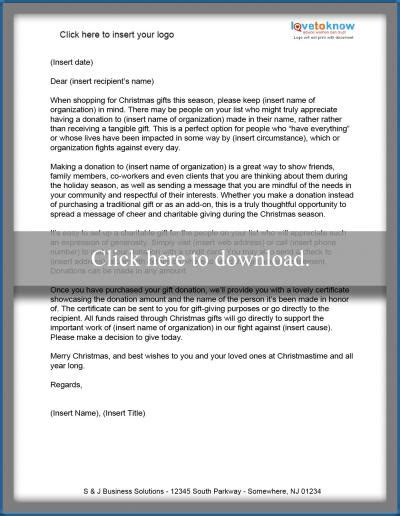 Christmas Donation Letter Template Sample Solicitation Solicitation