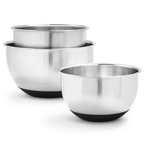 Non Skid Stainless Steel Mixing Bowls Set Of 3 Sur La Table